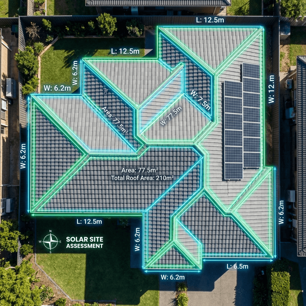 Digitales Dachaufmaß Drohne Solarplanung